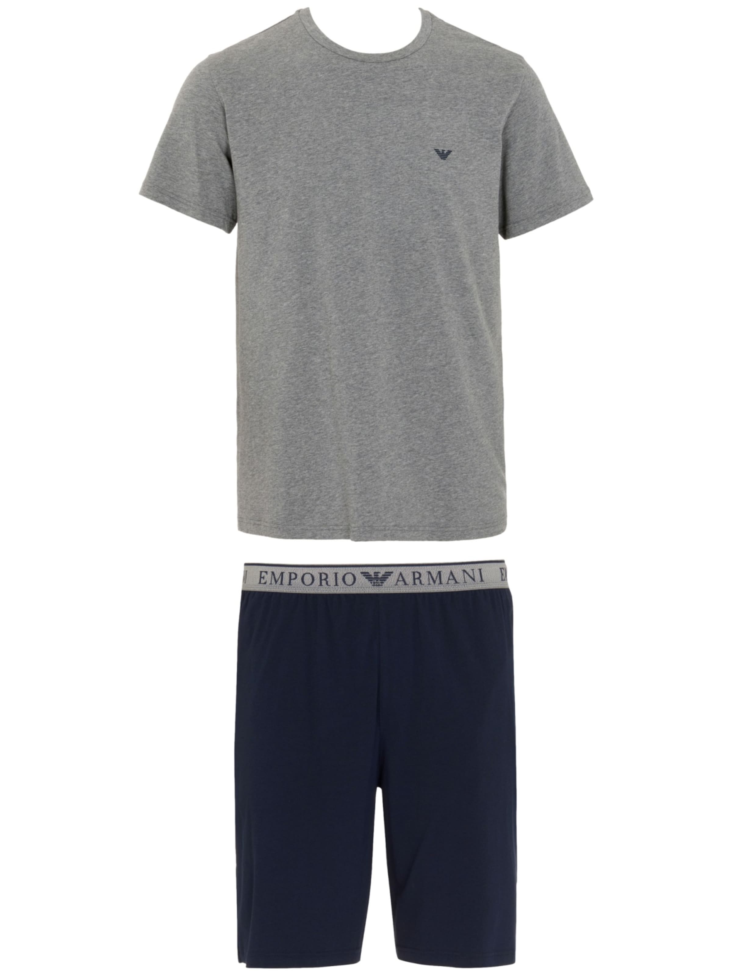 Pigiama corto di Emporio Armani in grigio: frontale