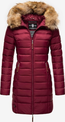 MARIKOO Winter Coat 'Rose' in Red: front