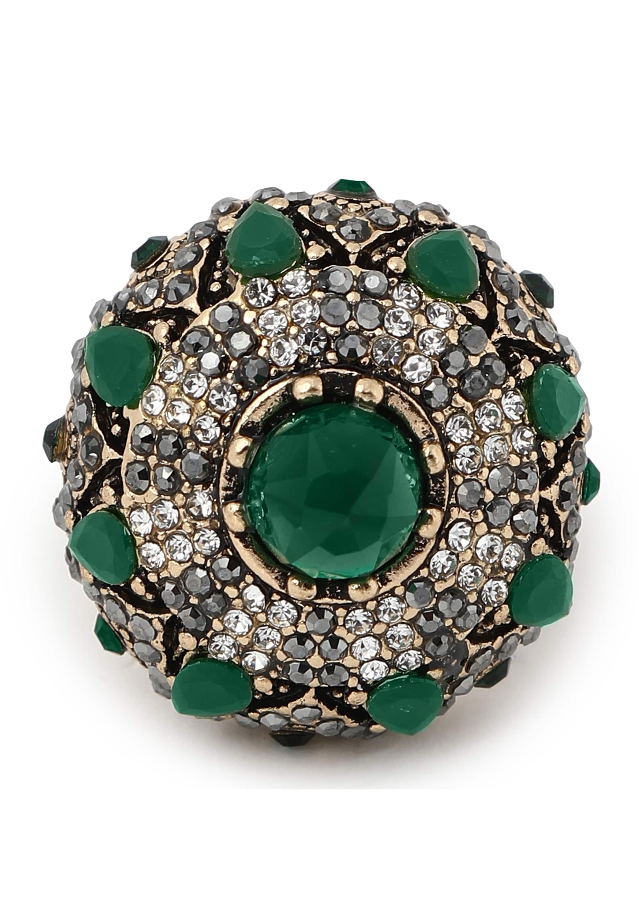 SOHI Prsten 'Adalyn' – zelená: přední strana