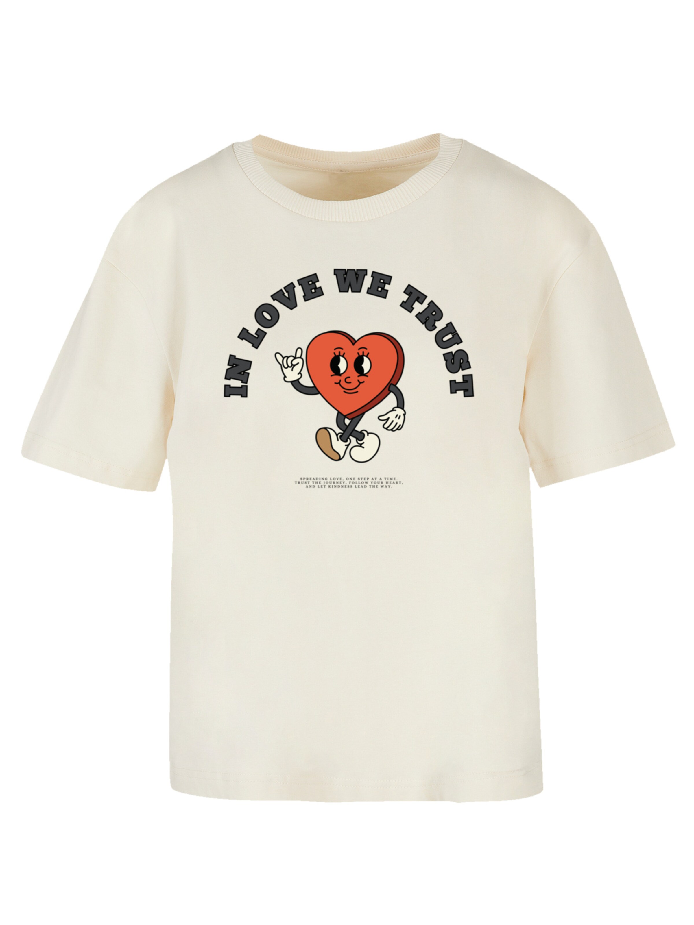 F4NT4STIC T-Shirt 'In Love We Trust' in Beige: Vorderseite