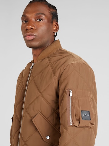 BOSS Black Between-Season Jacket 'Caramo' in Brown