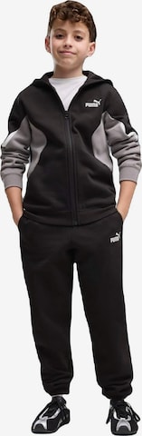 Giacca di felpa 'Puma Ess Block Full-zip Sweat Suit B' di PUMA in nero: frontale