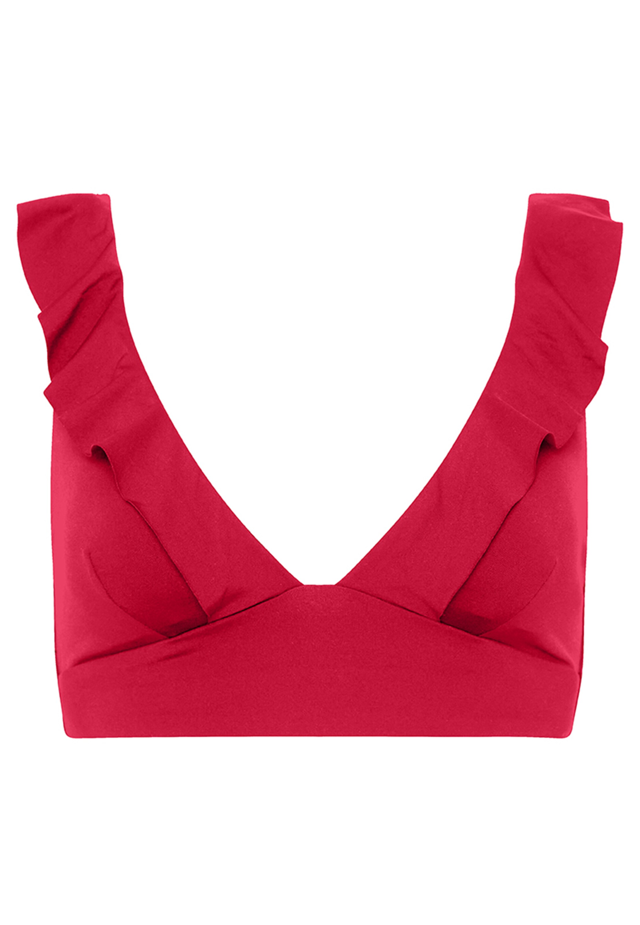 SEA LEVEL Triangle Bikini Top 'Essentials' in Red: front