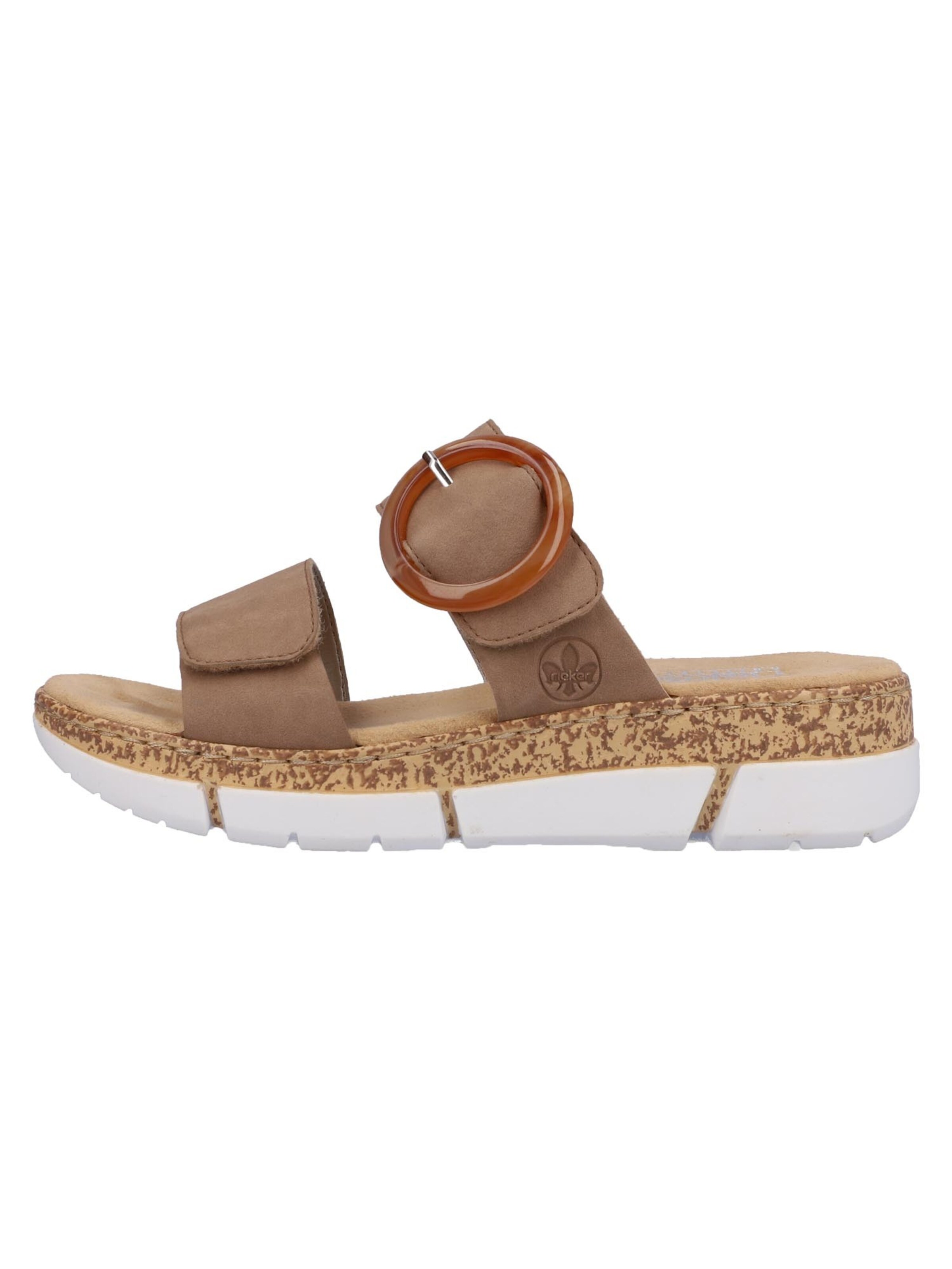 Rieker Mule 'Comfort' in Beige: front