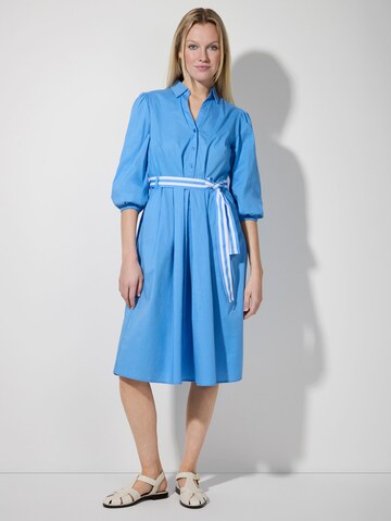 MORE & MORE Blusenkleid 'Poplin Dress' in Blau: Vorderseite
