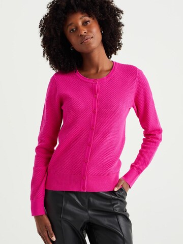 WE Fashion Gebreid vest in Roze: voorkant