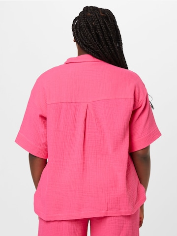 ONLY Carmakoma Bluse 'Theis' i rosa