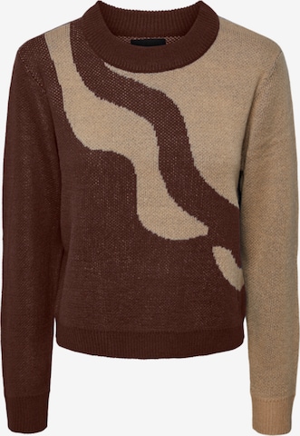 PIECES Sweater 'Rita' in Brown: front