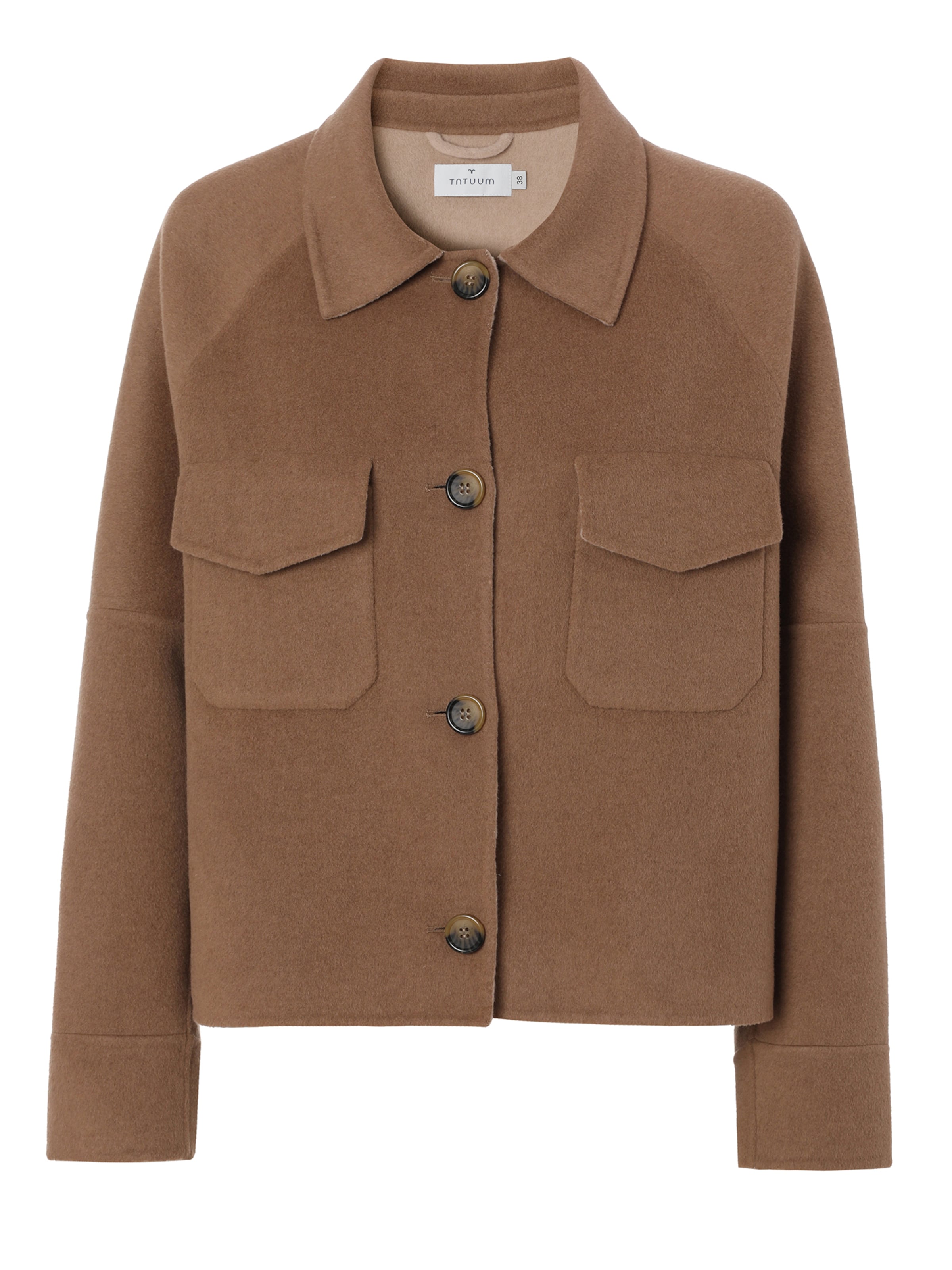 TATUUM - Casaco meia-estação em castanho: frente