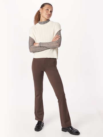 JDY Boot cut Pants 'PRETTY' in Brown