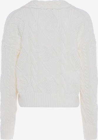 faina Knit Cardigan in White