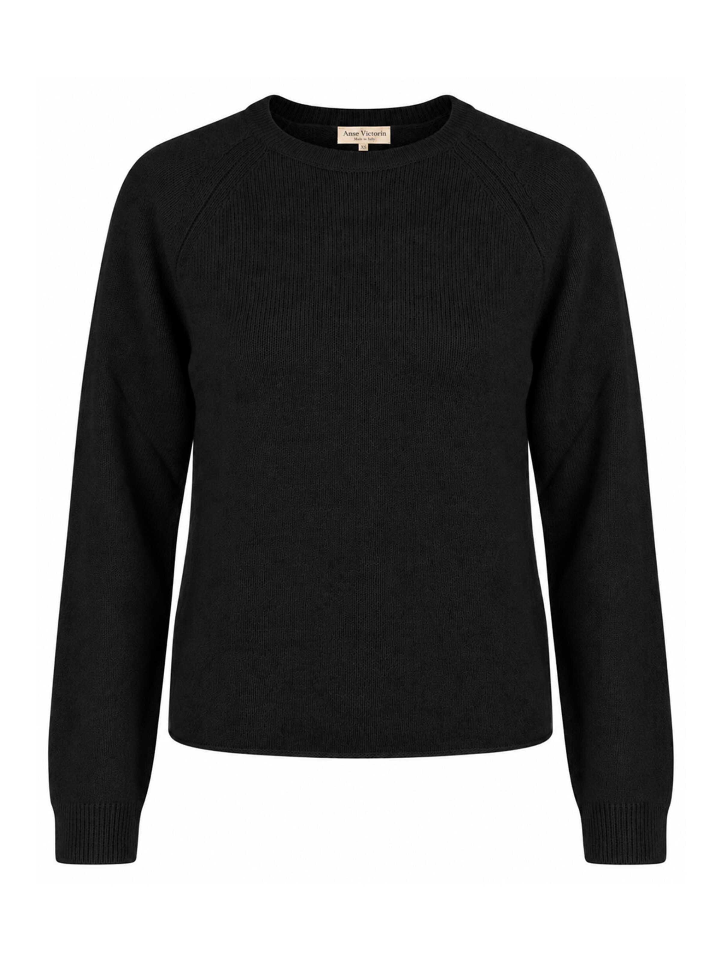 Anse Victorin Pullover 'Elaine' in Schwarz: Vorderseite