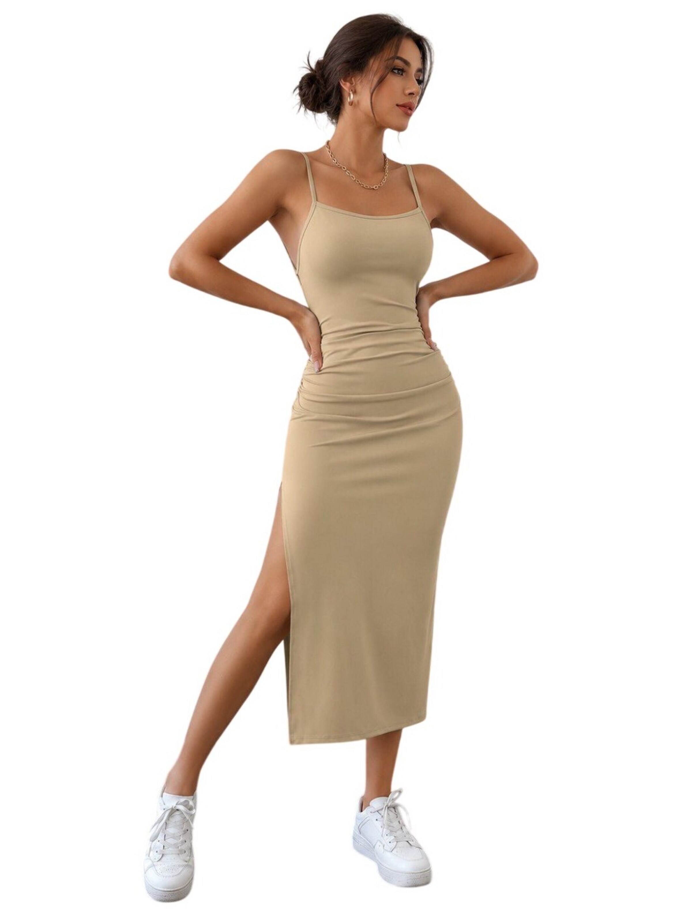 Ocoza Dress in Beige