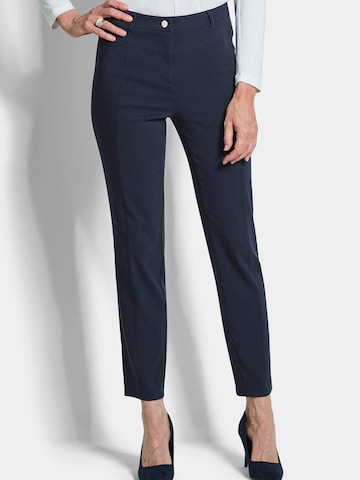 Coupe slim Pantalon Goldner en bleu : devant