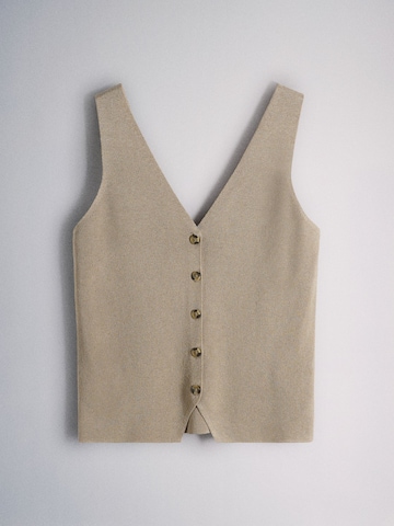 The Set Gebreide bodywarmer in Beige