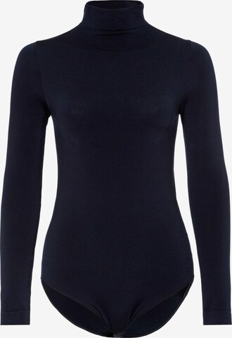 FALKE Bodysuit 'Rich Cotton' in Blue: front