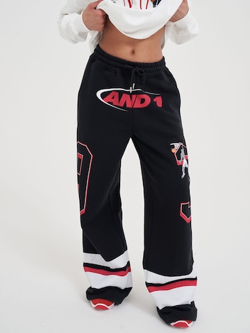 AND1 Loosefit Hose in Schwarz: Vorderseite