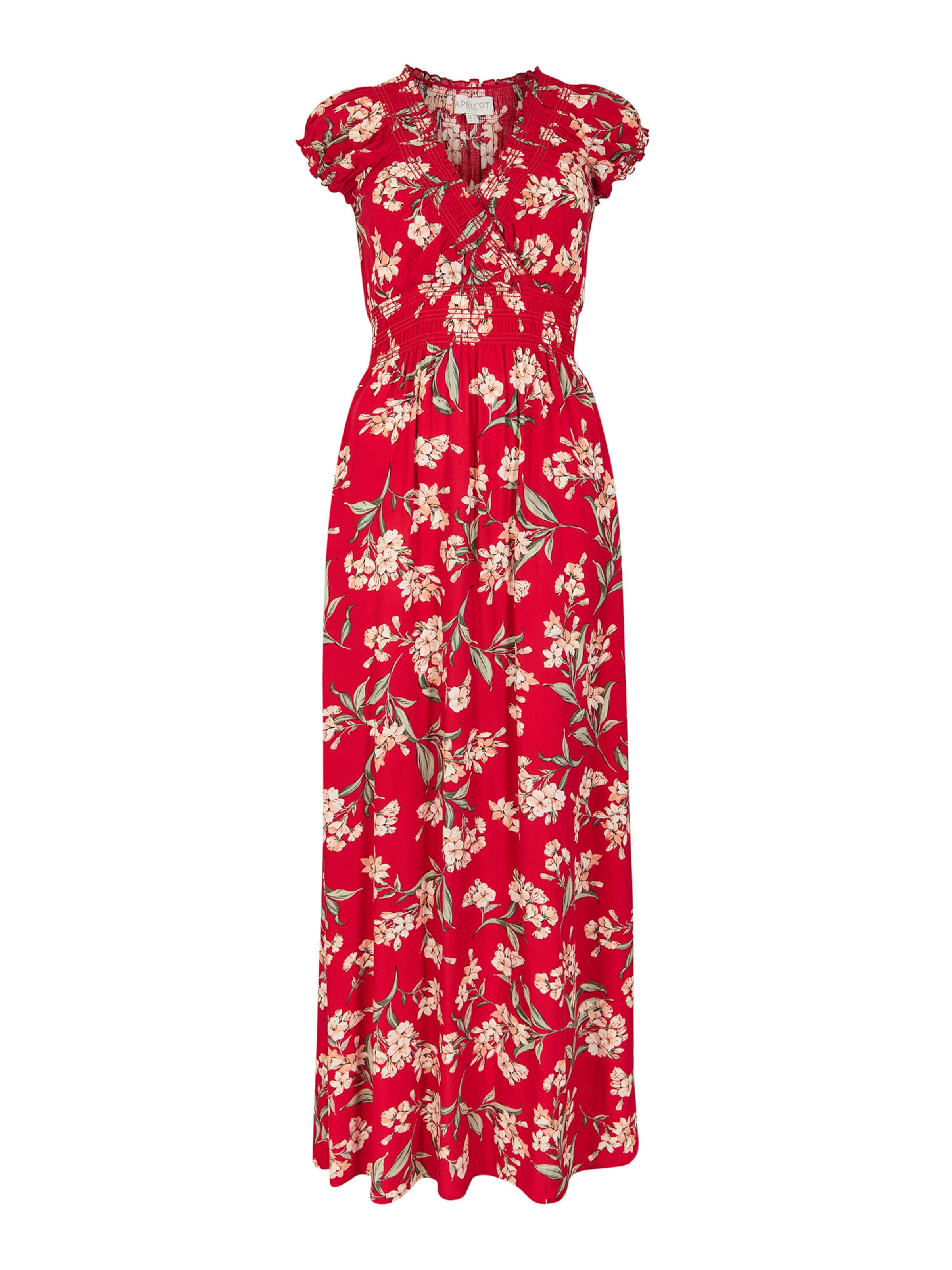 Apricot Kleid in Rot: Vorderseite