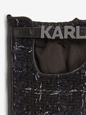 Karl Lagerfeld Handschoenen met korte vingers 'Essential' in Zwart