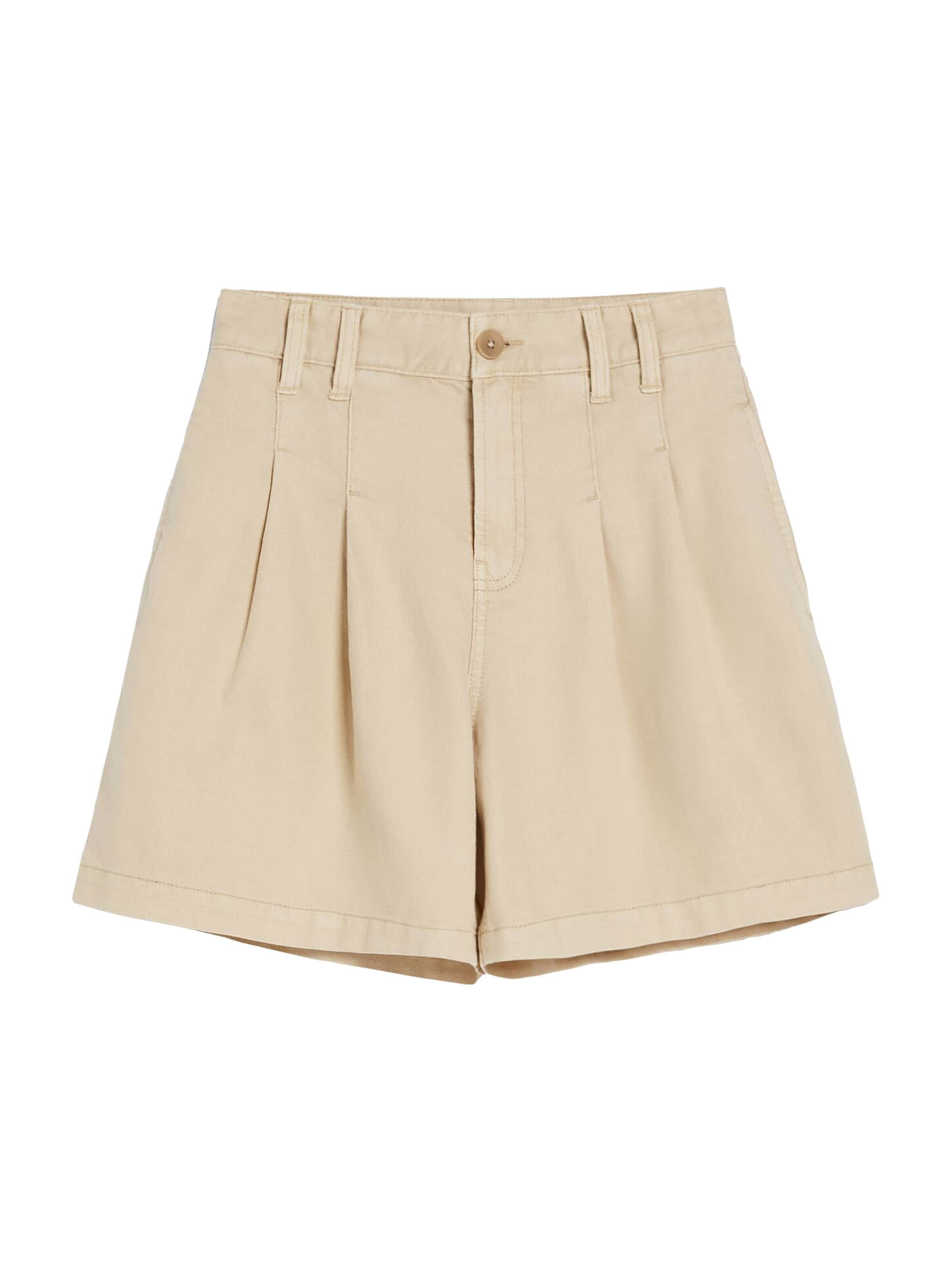 Regular Jean à pince Bershka en beige : devant