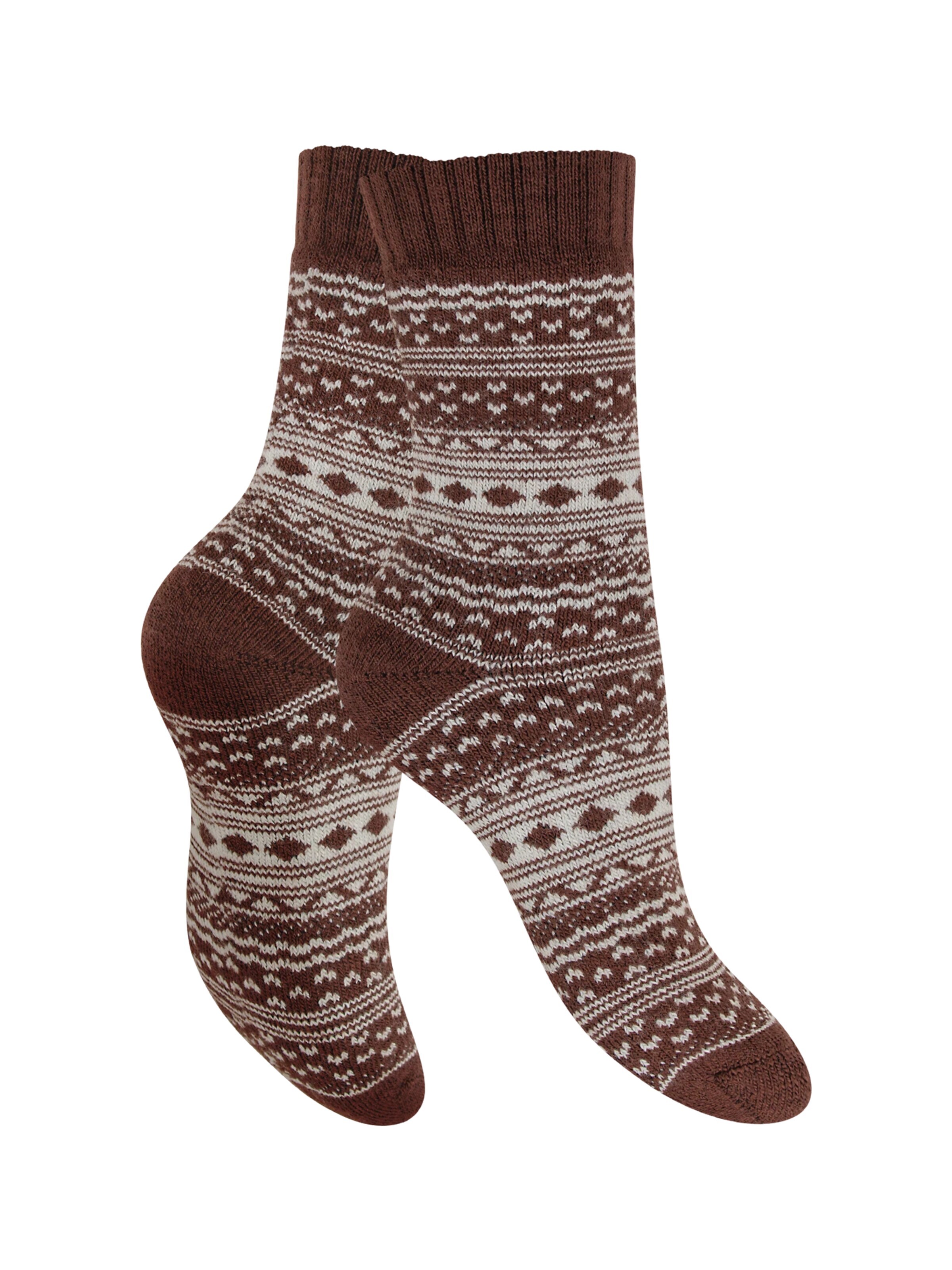 celodoro Socks 'Wollsocken' in Brown: front