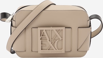 ARMANI EXCHANGE - Mala de ombro em bege: frente