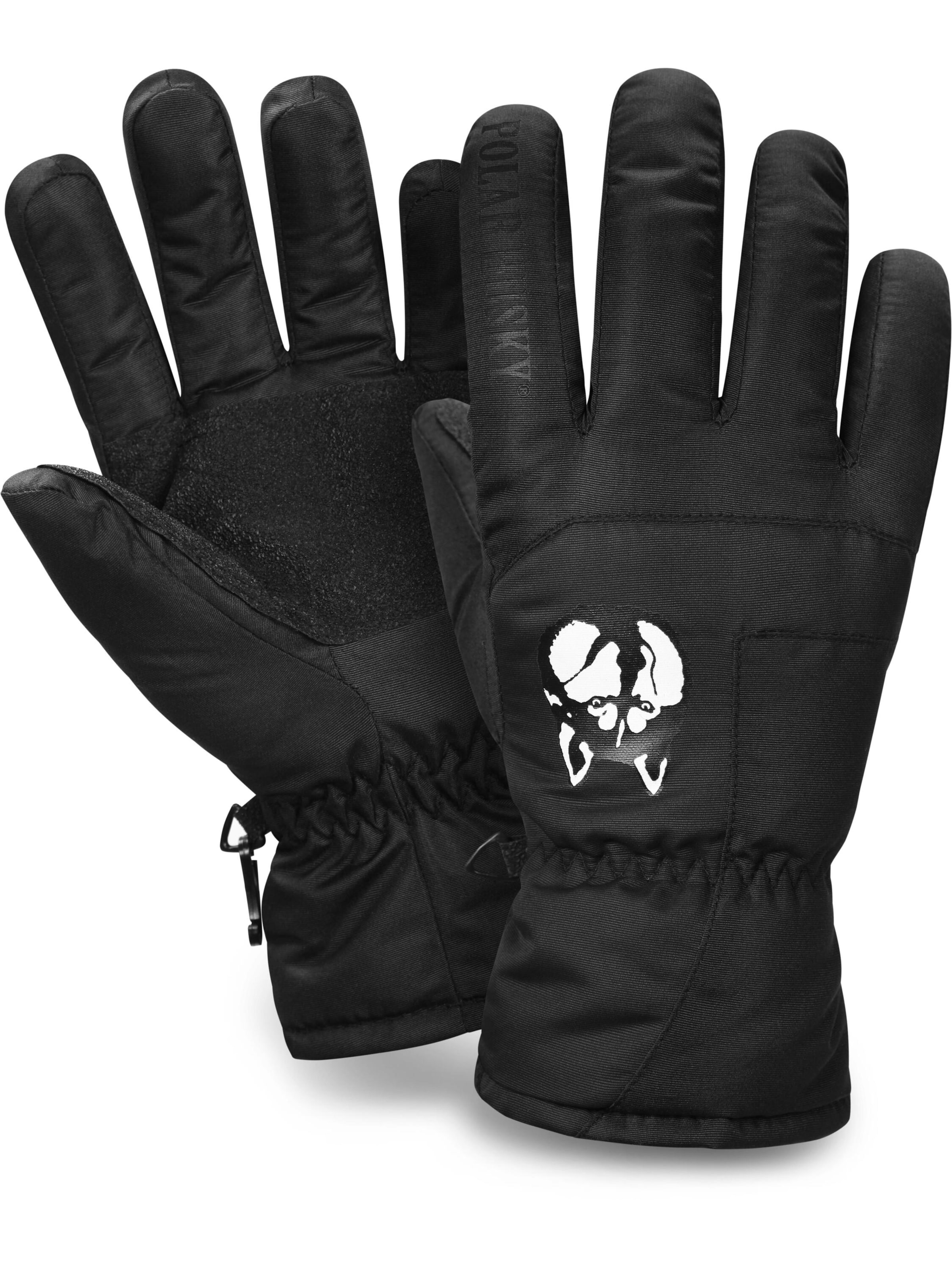 Gants de sport 'Jannu' Polar Husky en noir : devant