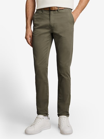 TOM TAILOR DENIM Slimfit Chinohousut värissä vihreä: etupuoli