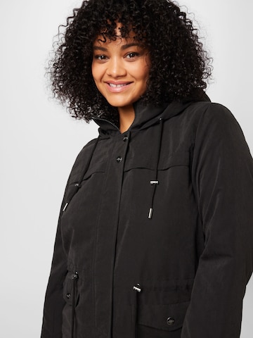 ONLY Carmakoma Between-Seasons Parka 'Starline Spring' in Black