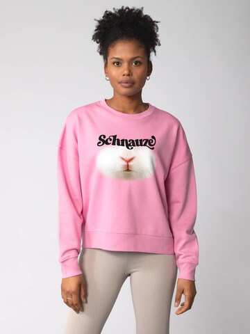 Sweat-shirt 'Schnauze ' Watapparel en rose : devant