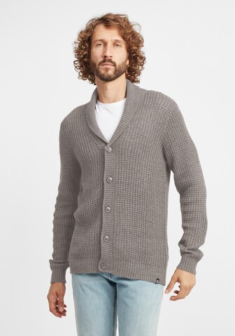 !Solid Knit Cardigan 'Marapa' in Grey: front