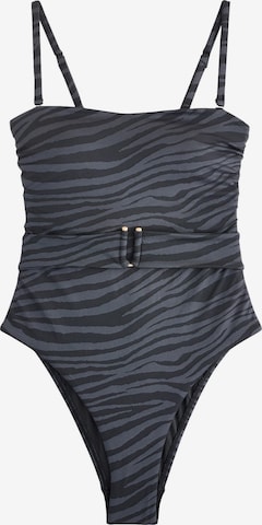 Mint Velvet Korzet Jednodielne plavky - Sivá: predná strana