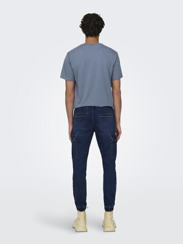 Only & Sons Slimfit Cargojeans 'WEFT' in Blauw