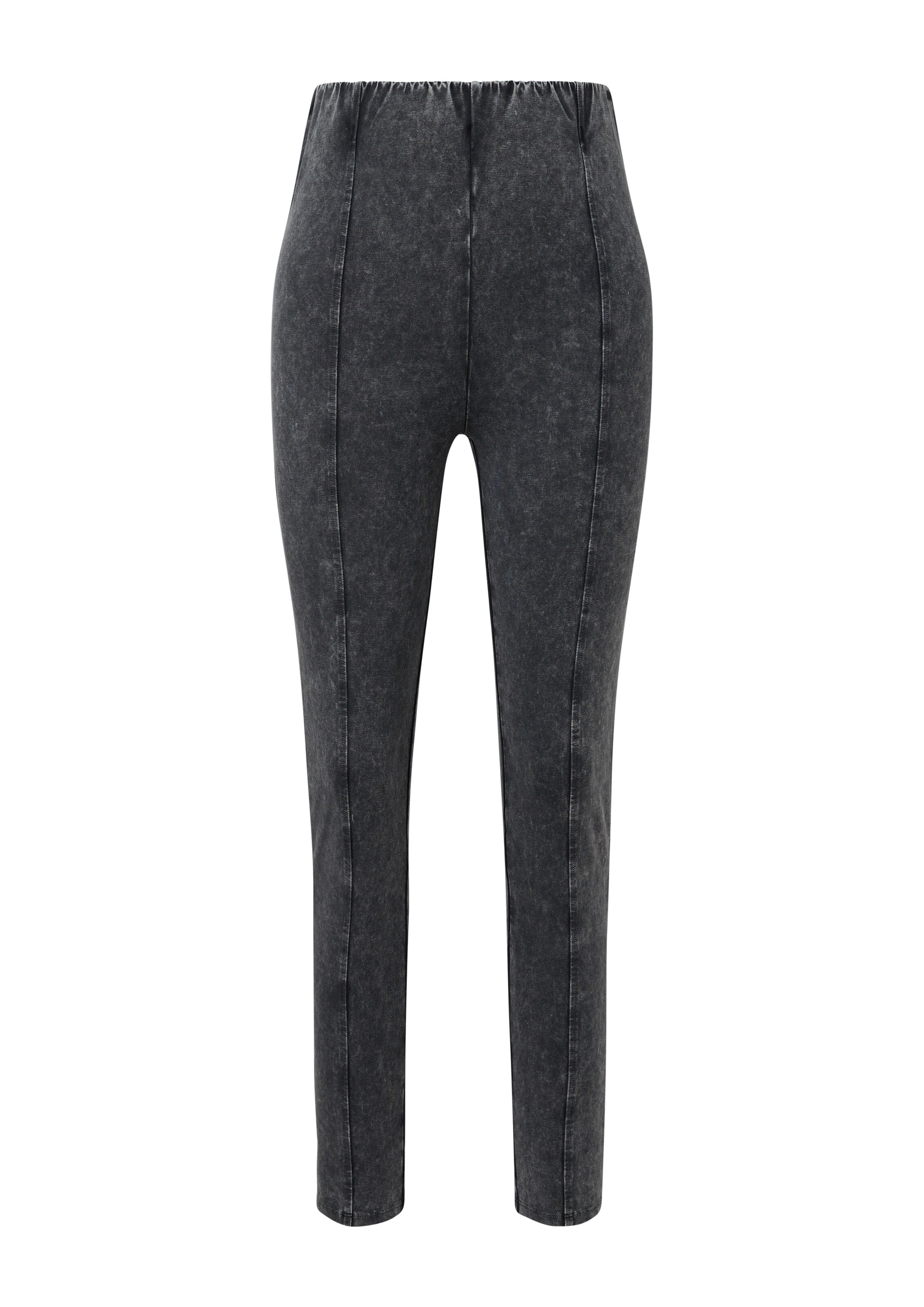QS Skinny Leggings in Zwart: voorkant