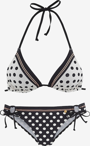LASCANA Kolmio Bikini värissä musta: etupuoli