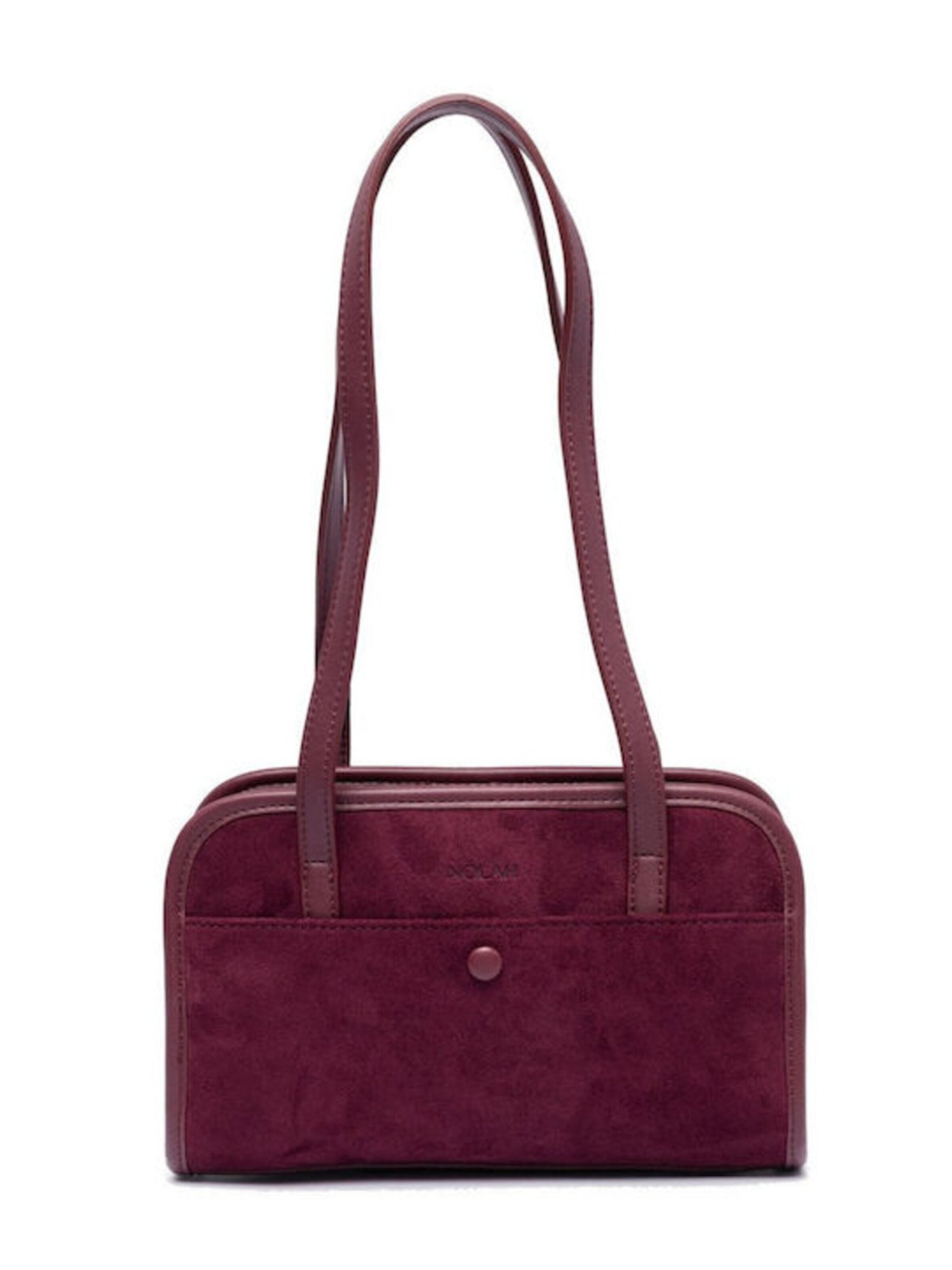 Nolah - Bolso de hombro 'NOEMA BURGUNDY' en rojo: frente