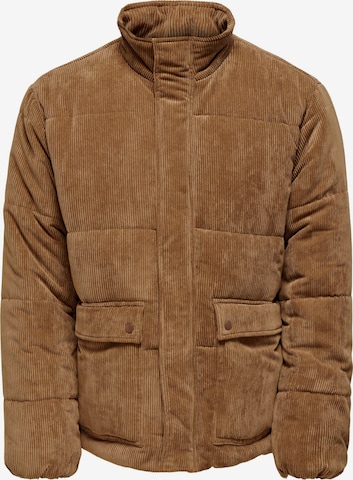 Veste mi-saison 'Cash' Only & Sons en marron : devant