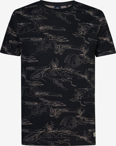 Petrol Industries T-Shirt en abricot / noir, Vue avec produit