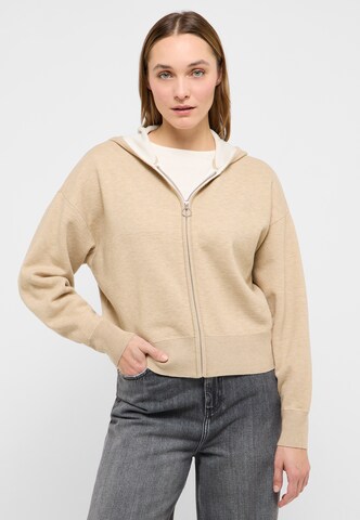 MUSTANG Knit Cardigan 'Style Santa Fe' in Beige: front