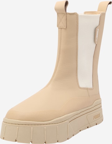 PUMA Chelsea boots 'Mayze' in Beige: voorkant