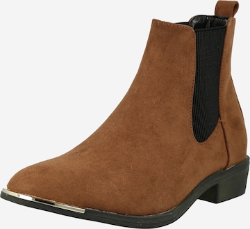 Dorothy Perkins Chelsea Boots 'Milo' in Brown: front