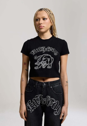 Ed Hardy Tričko 'Panther' – černá: přední strana