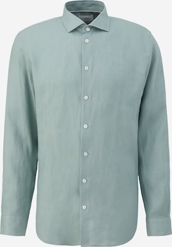 s.Oliver BLACK LABEL Regular fit Overhemd in Groen: voorkant