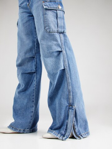 Wide Leg Jeans cargo Liu Jo en bleu