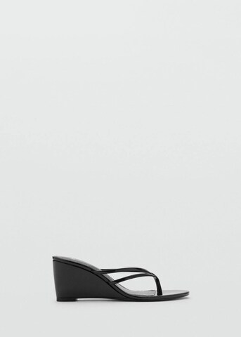 MANGO T-Bar Sandals 'Cuno' in Black