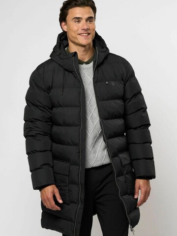 U.S. POLO ASSN. Wintermantel 'Albert ' in Zwart: voorkant