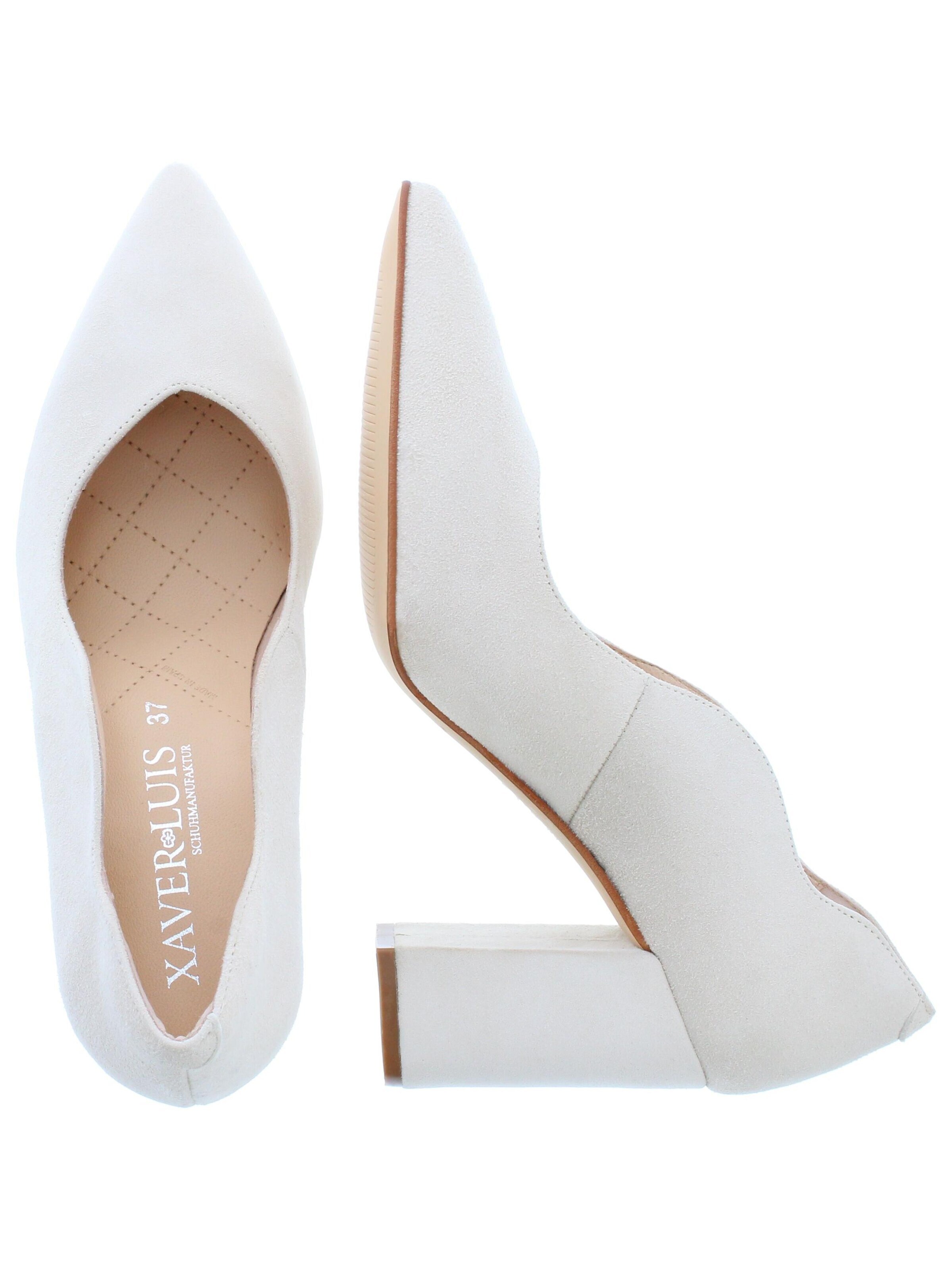 XAVER LUIS Schuhmanufaktur Pumps 'JULI - mit Blockabsatz'‌‌‌‌‌‌‌‌‌ in Beige