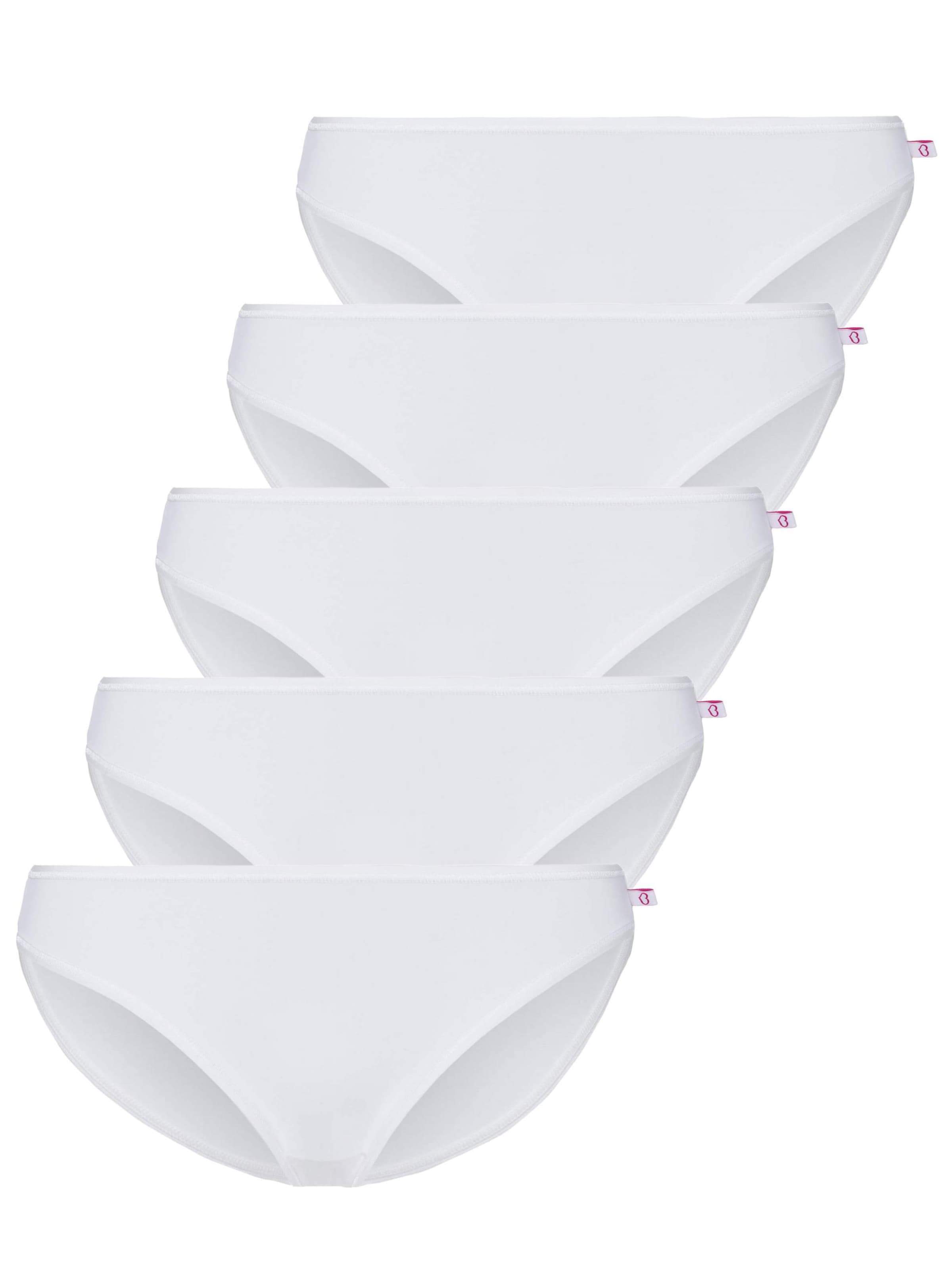 BeeDees Slip 'Hüftslip Stepy Soft Tai (5-er Pack)'‌‌‌‌‌‌‌‌ in Weiß: Vorderseite