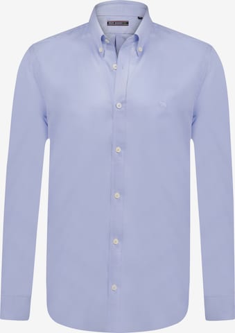 Felix Hardy Button Up Shirt in Blue: front
