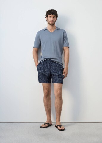 MANGO MAN Board Shorts 'Flower' in Blue
